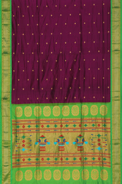 Image of Narayanpet Silk Violet Saree