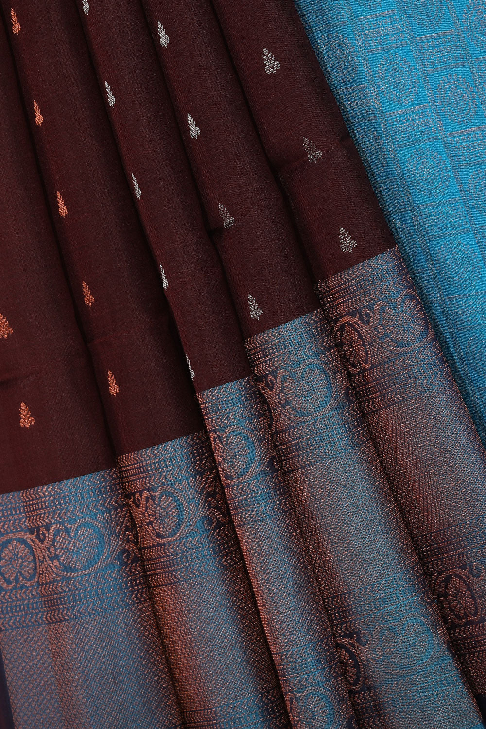 Image of Gorgeous Caramel-Brown Saree