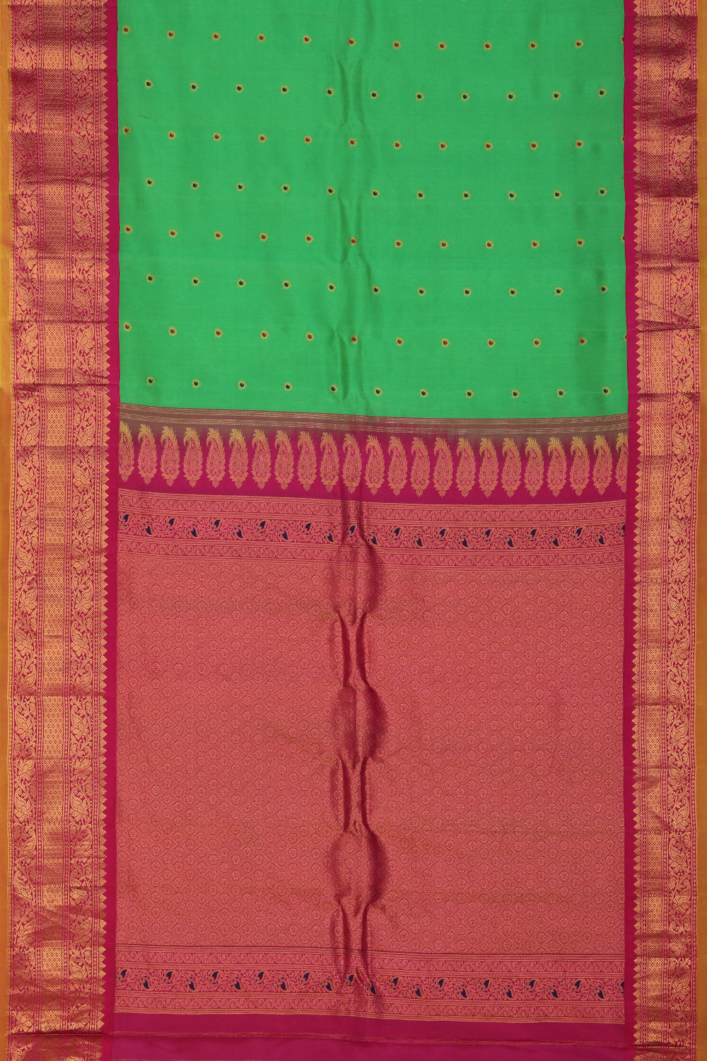 Gadwal Silk Green Saree