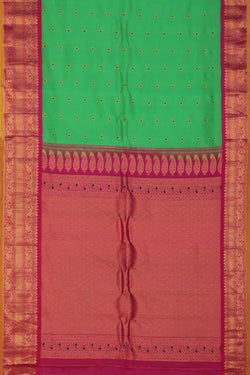 Image of Gadwal Silk Green Saree