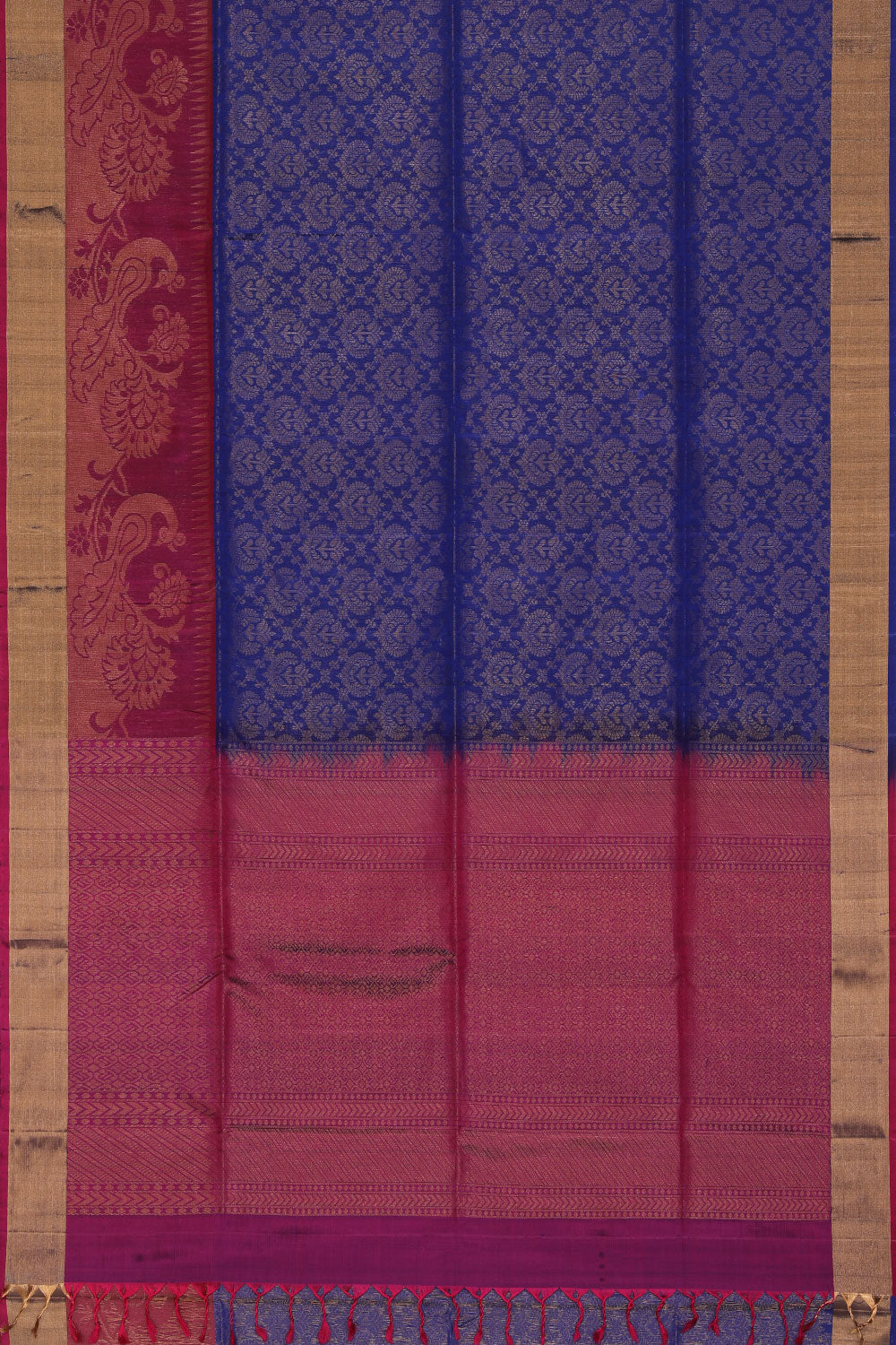 Collection of Gorgeous Gold-Brocade Purple Saree in a gallery layout