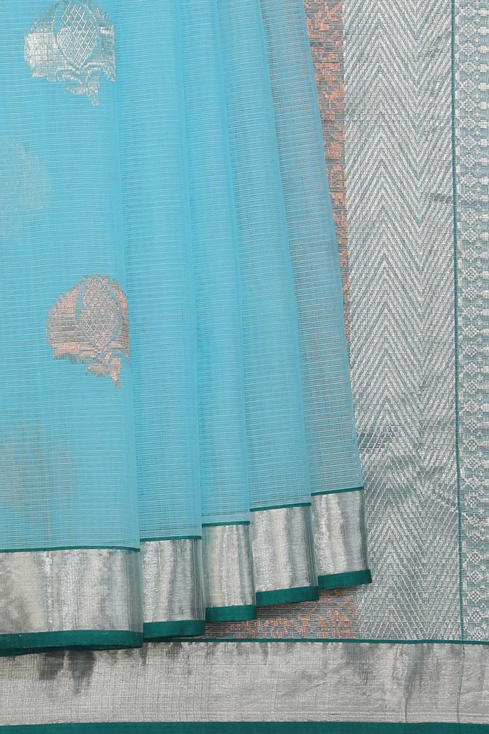 Collection of Kota Aqua-Blue Saree in a gallery layout