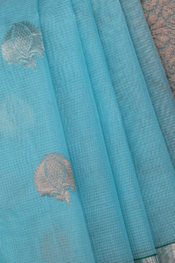 Collection of Kota Aqua-Blue Saree in a gallery layout