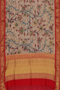 Image of Beige Kalamkari Hand-Painted Dupatta