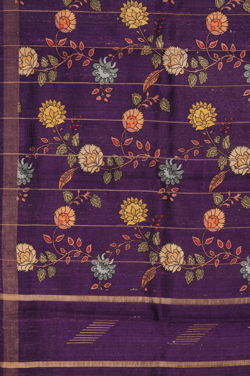 Image of Purple Floral Printed Dupatta