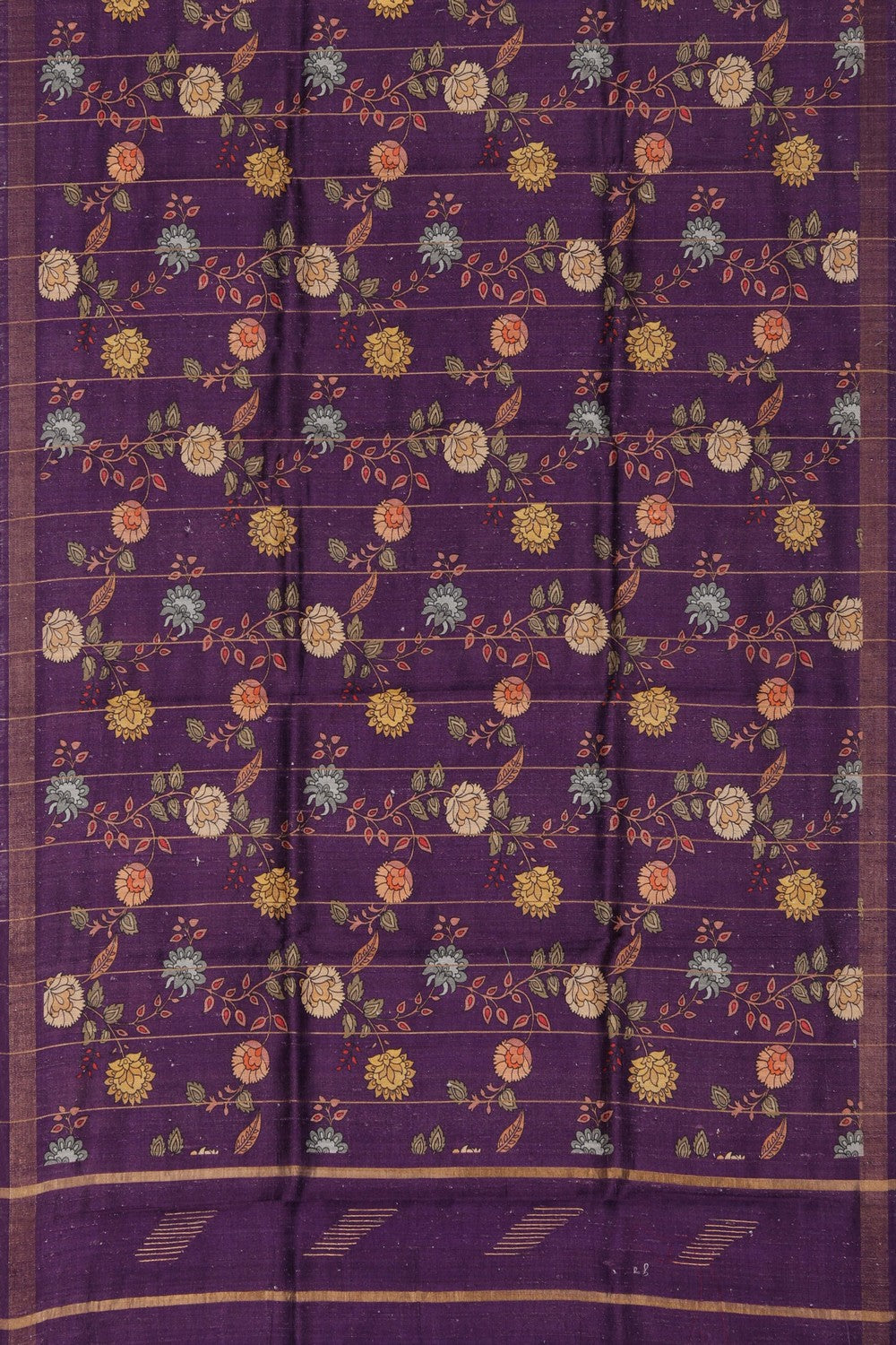 Image of Purple Floral Printed Dupatta