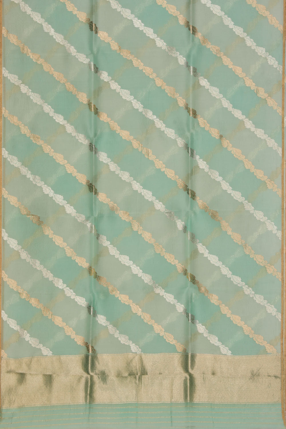 Image of Organza Sea-Green Dupatta-Green