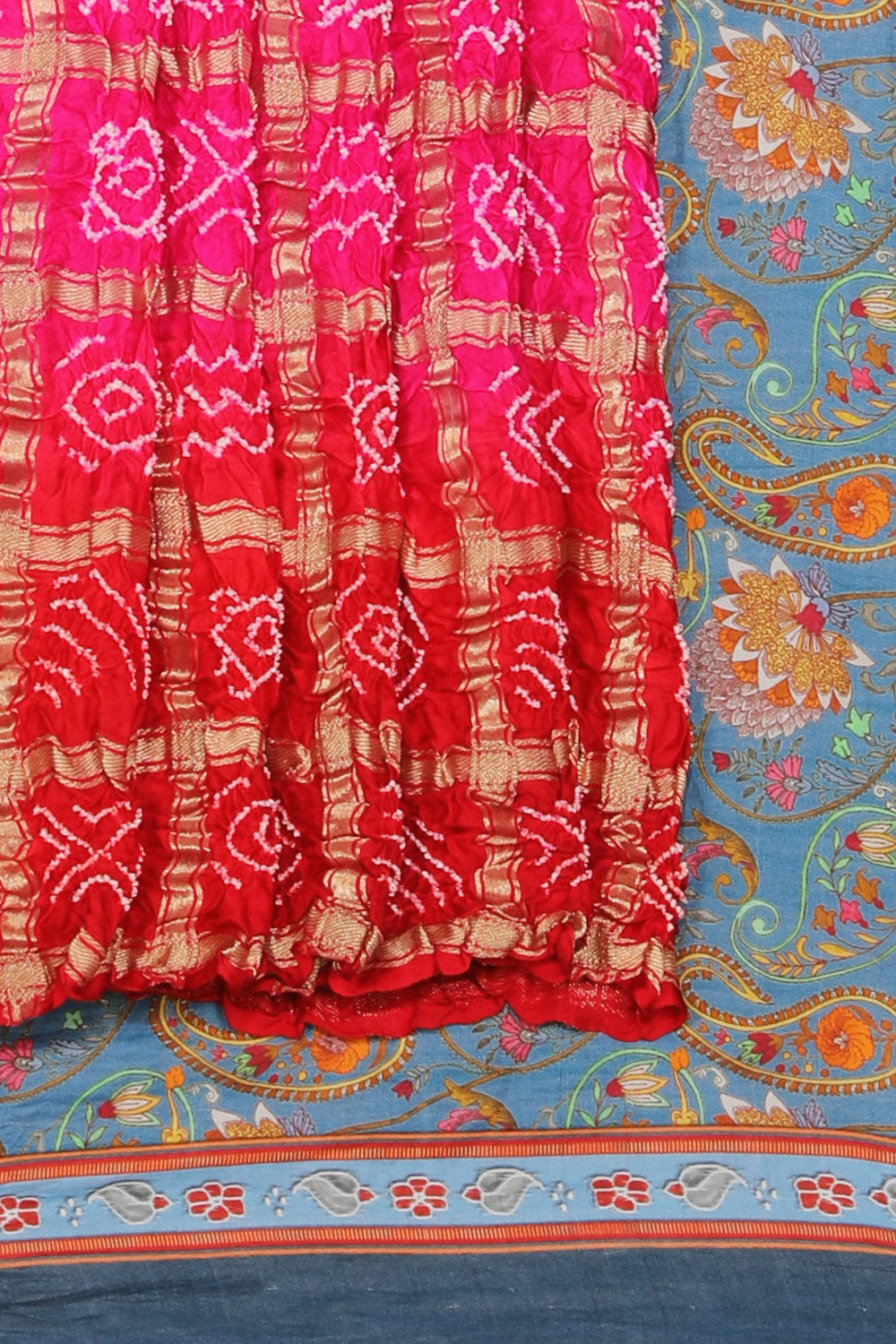 Collection of Gorgeous Bandhani Saree in a gallery layout