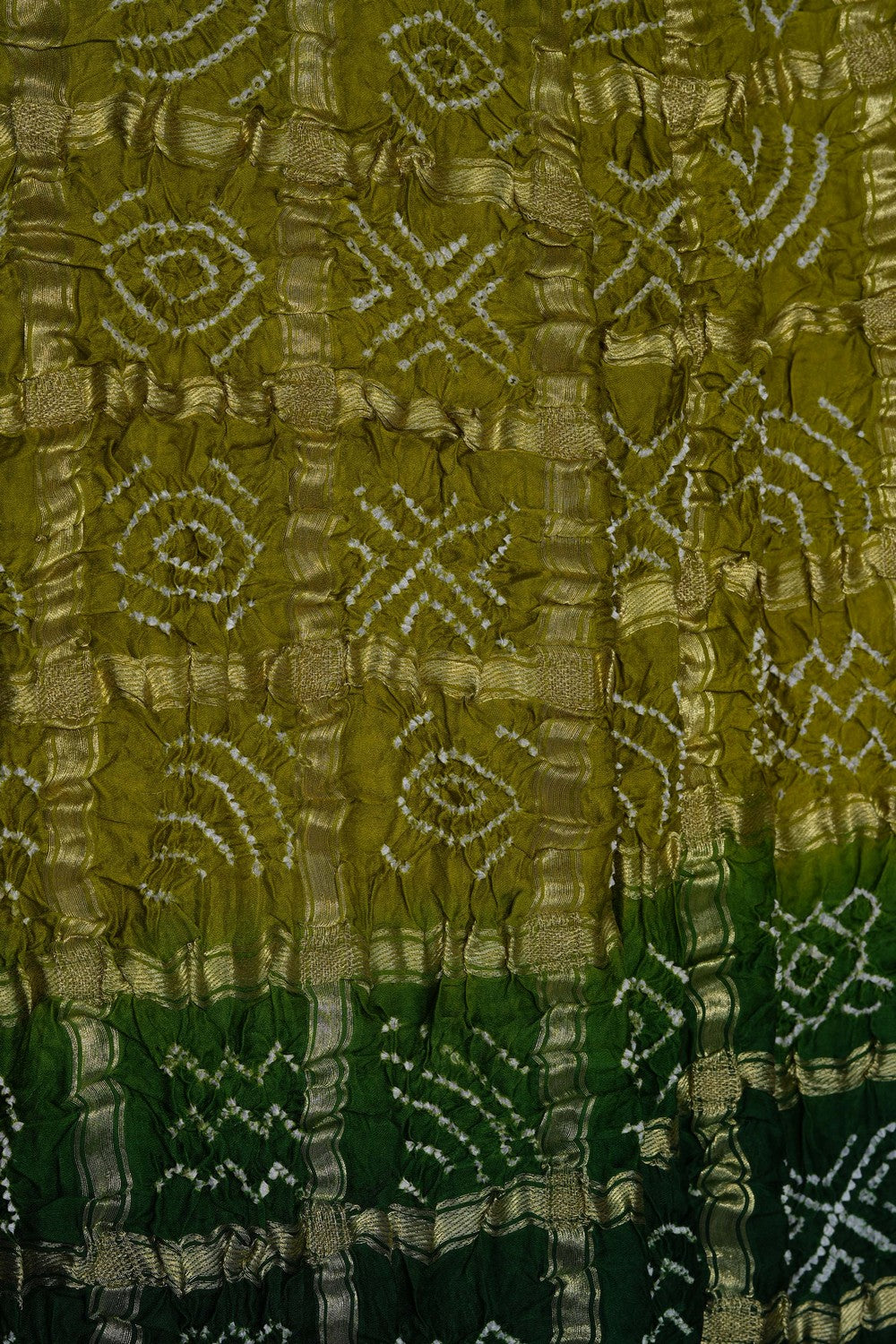 Image of A Green Bandhani Saree