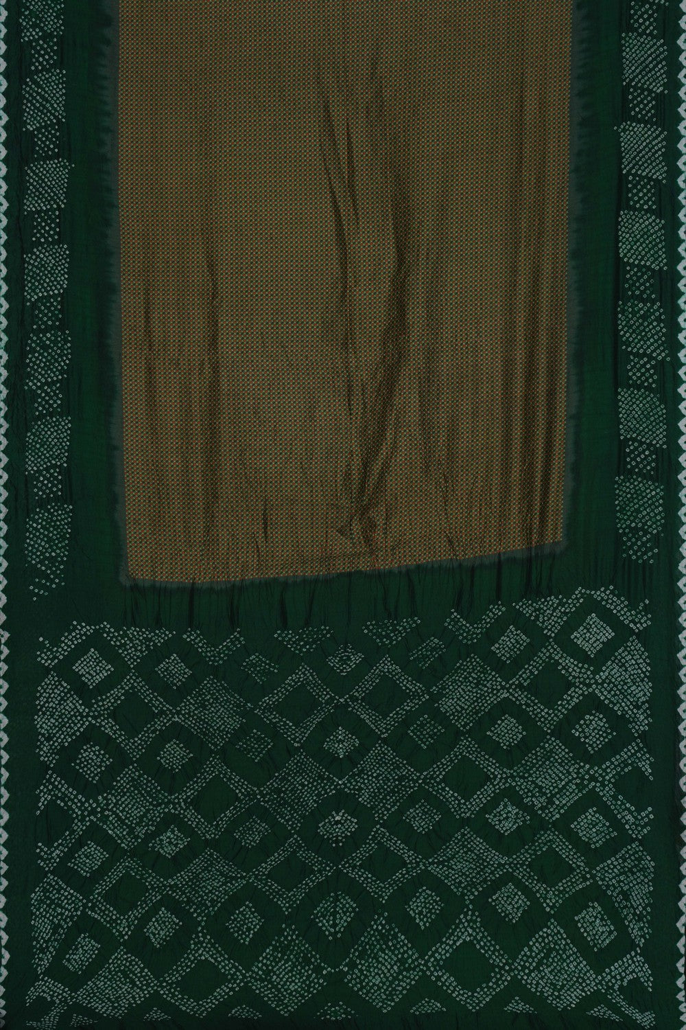Image of Bandhani Green Saree