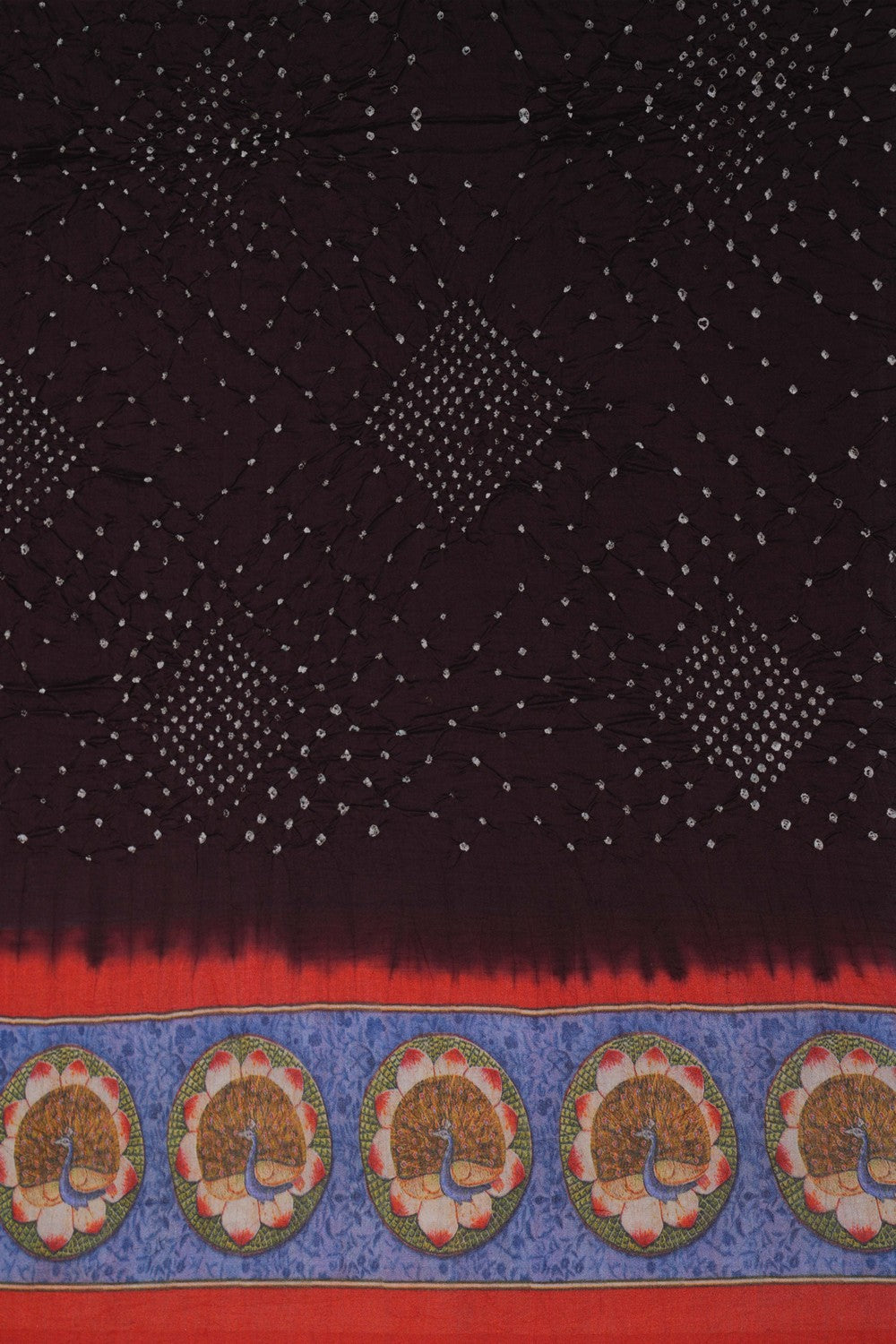 Image of Bandhani Coffee Brown Saree