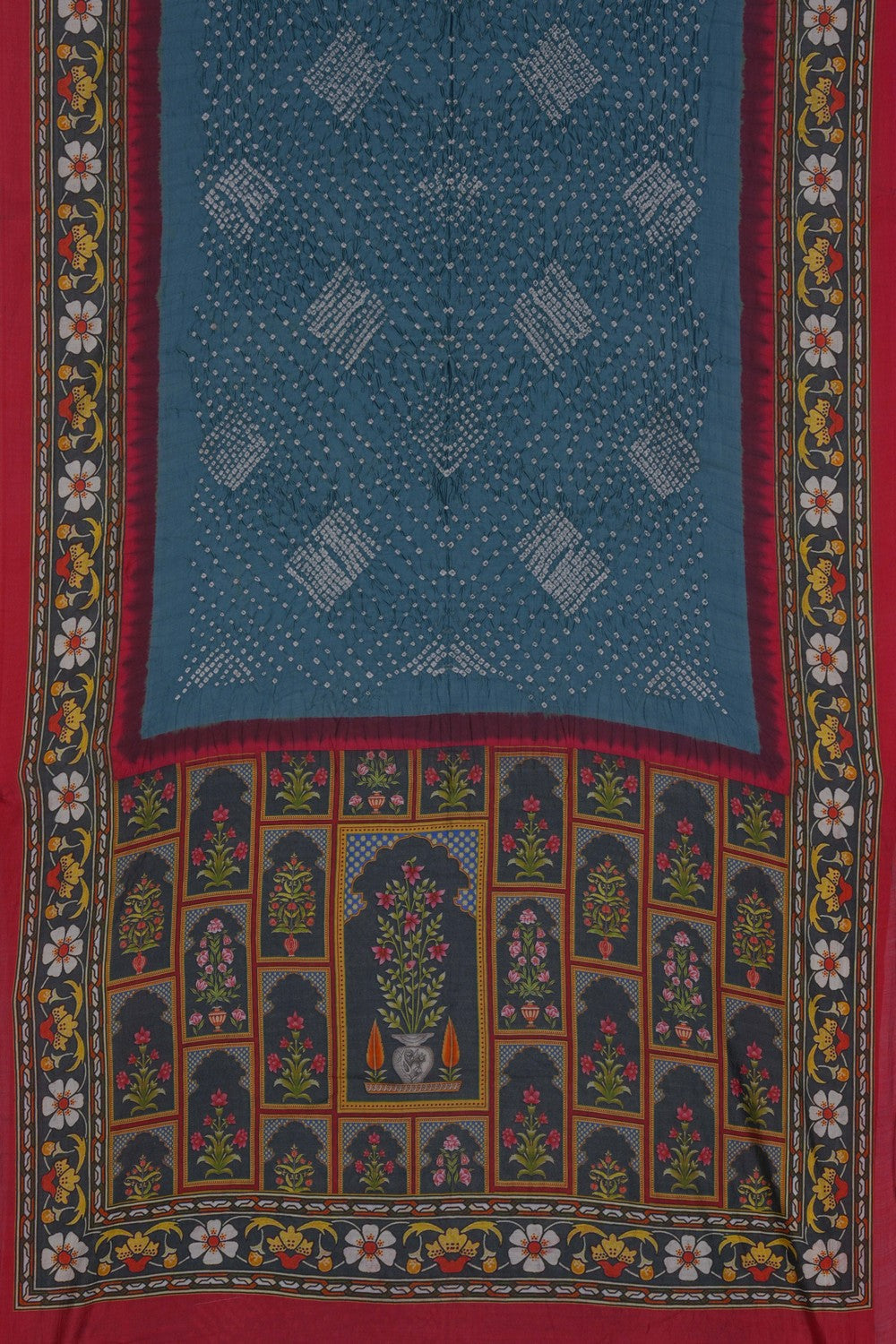 Image of Bandhani Smoky Grey Saree