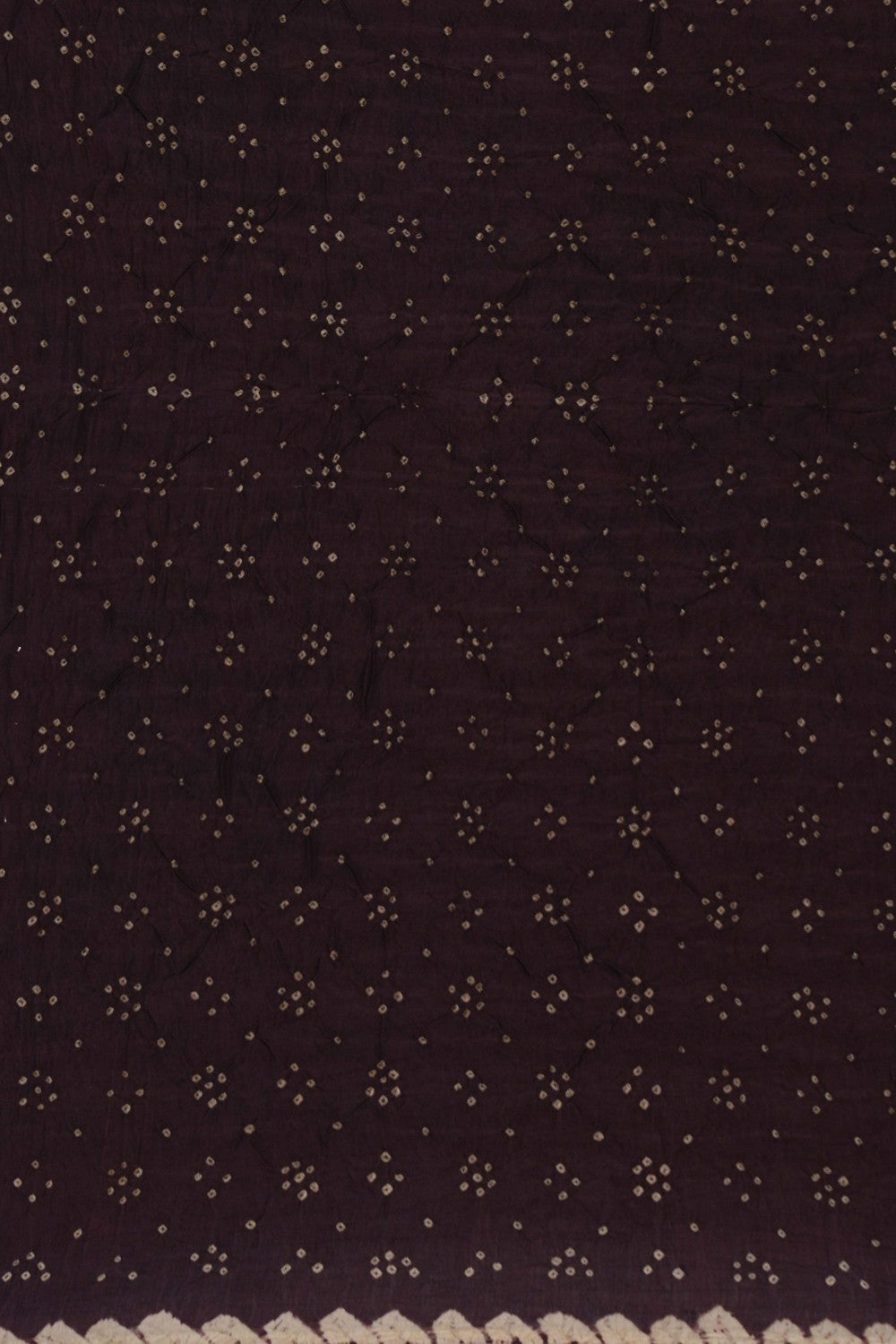 Image of Satin Bandhani A Chevron Pattern Saree