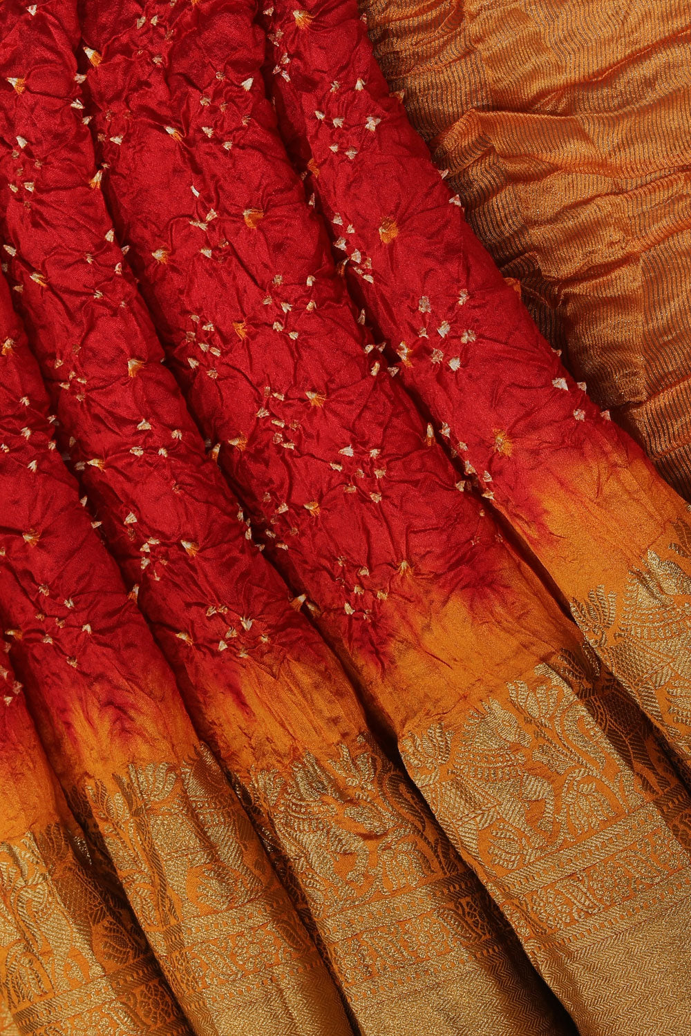 Collection of Gorgeous Bandhani Saree in a gallery layout