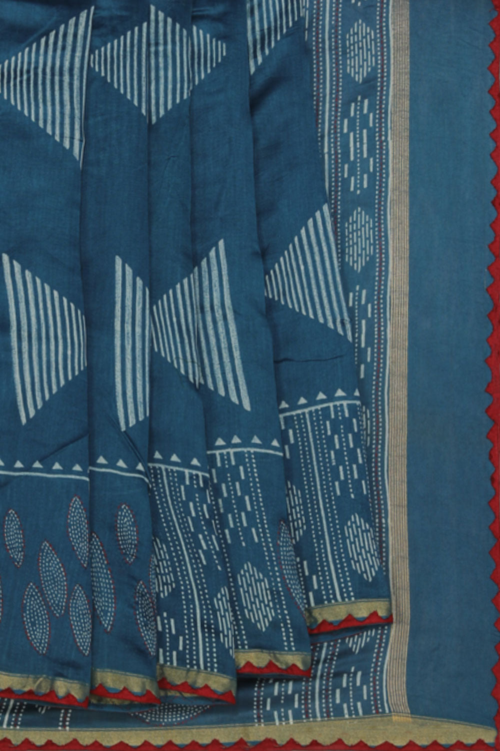 Collection of Simple Yet Elegant Geometric Print Saree in a gallery layout