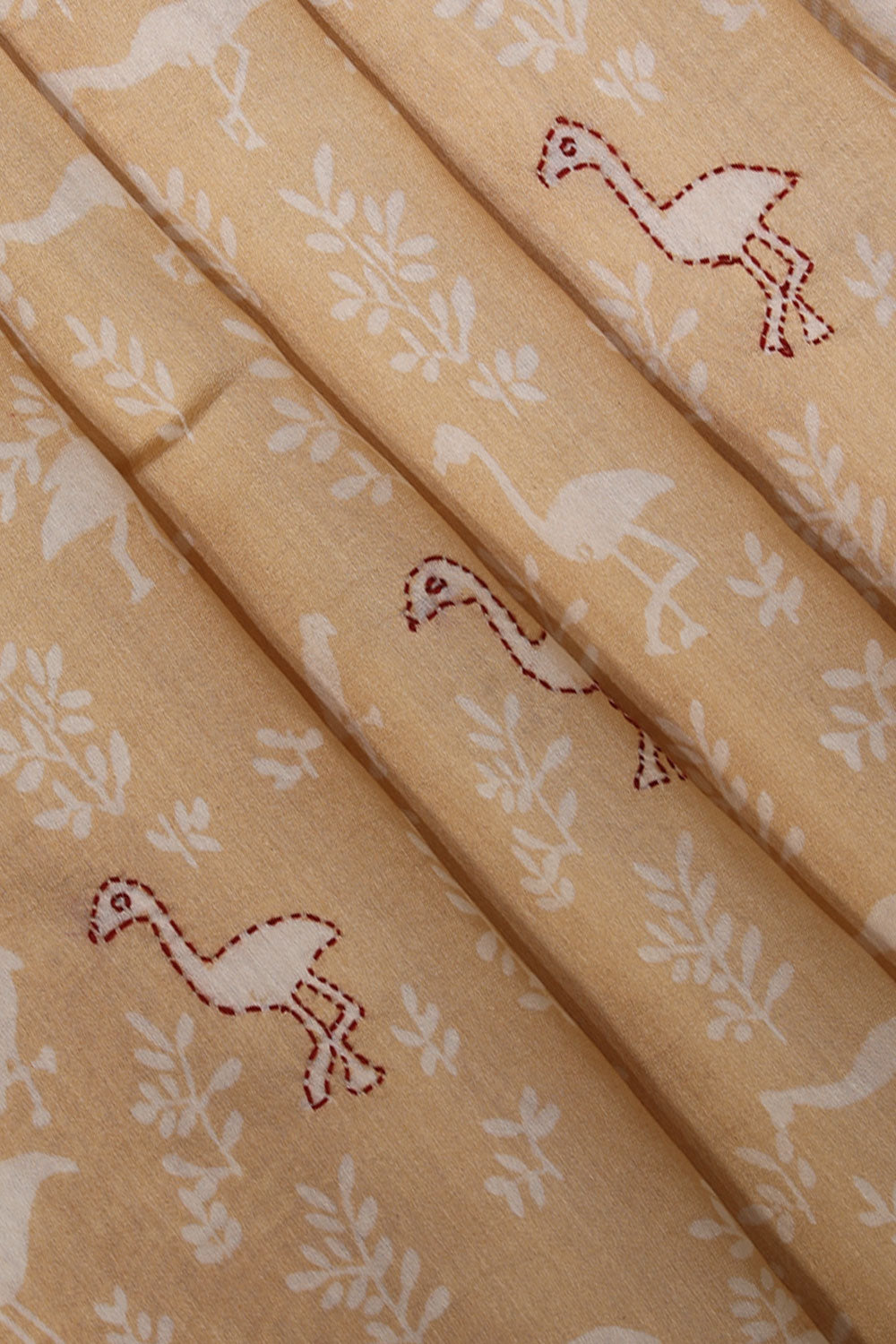 Collection of Simple Yet Elegant Bird Print Saree in a gallery layout