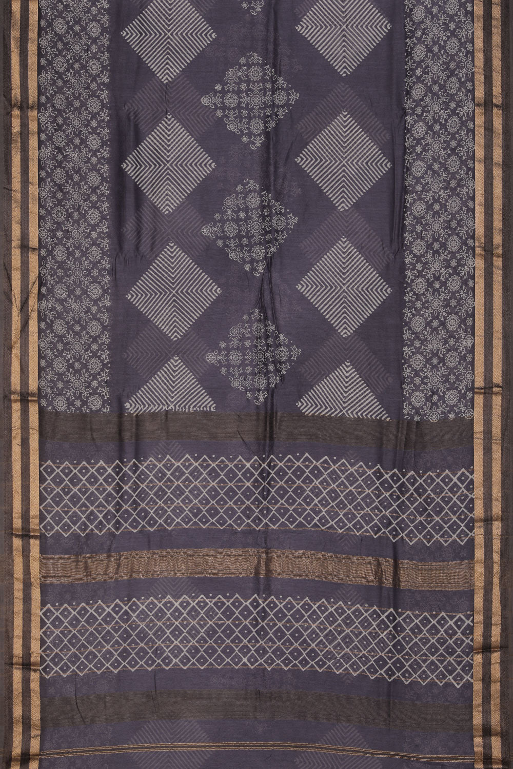 Collection of Simple Yet Elegant Geometric Print Saree in a gallery layout