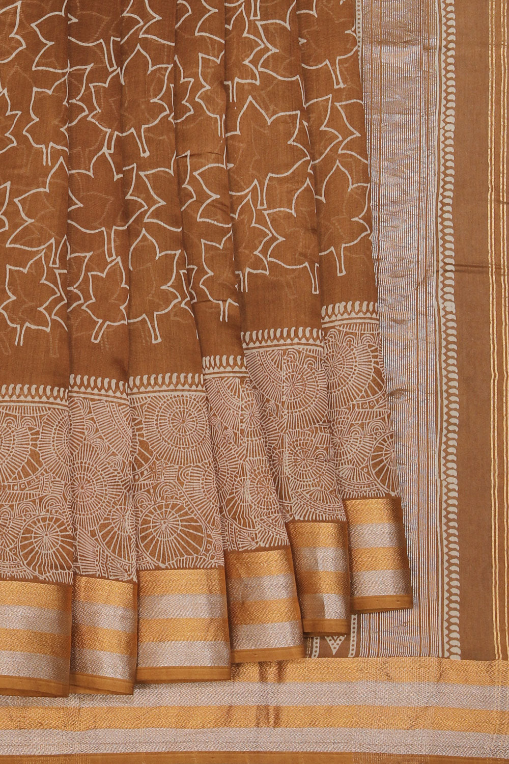 Collection of Simple Yet Elegant Leaf Print Saree in a gallery layout