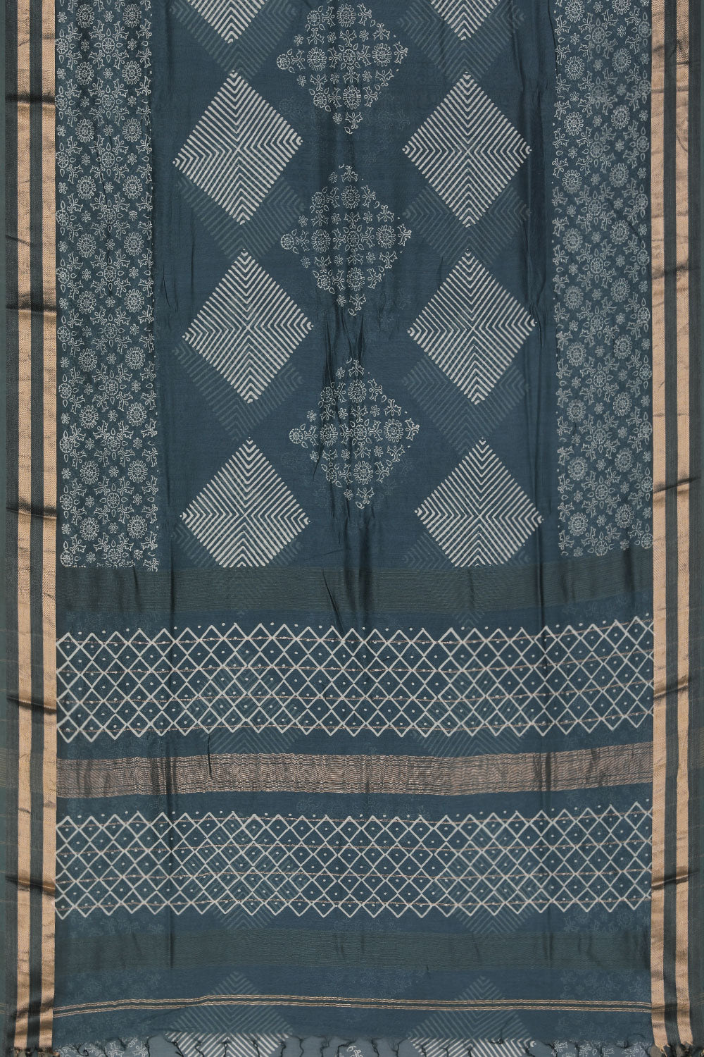 Collection of Simple Yet Elegant Geometric Print Saree in a gallery layout