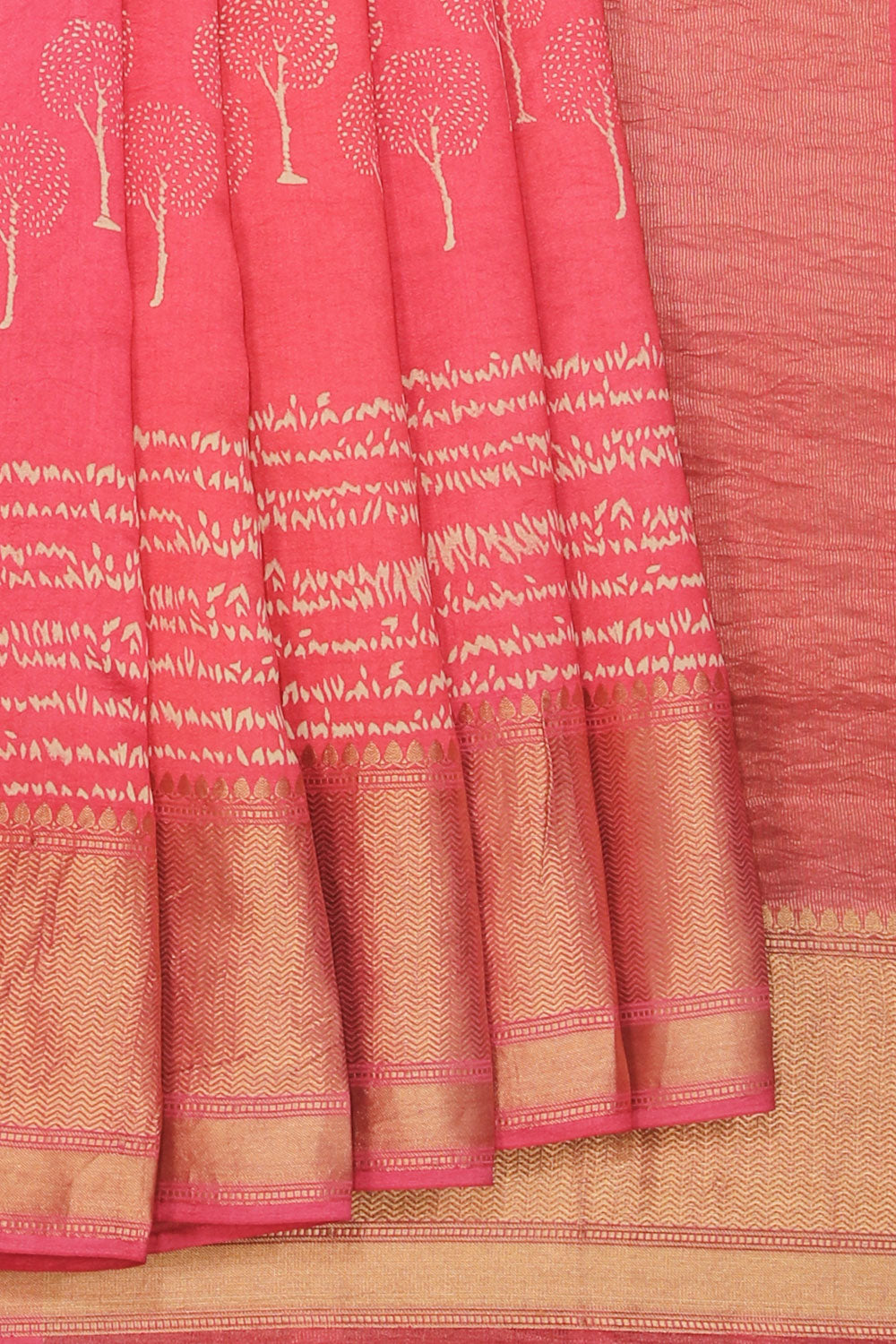 Collection of Classy Pink Print Saree in a gallery layout