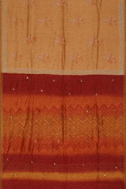 Collection of Simple Yet Elegant Caramel-Brown Saree in a gallery layout