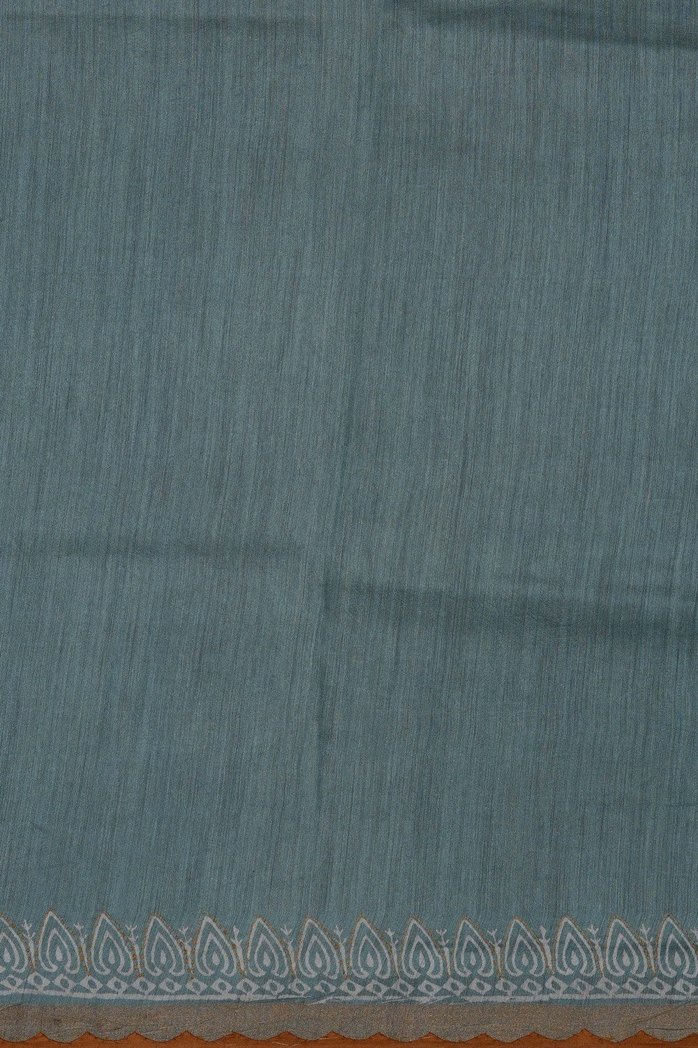 Image of Smoky Blue Chanderi Silk Cotton Saree