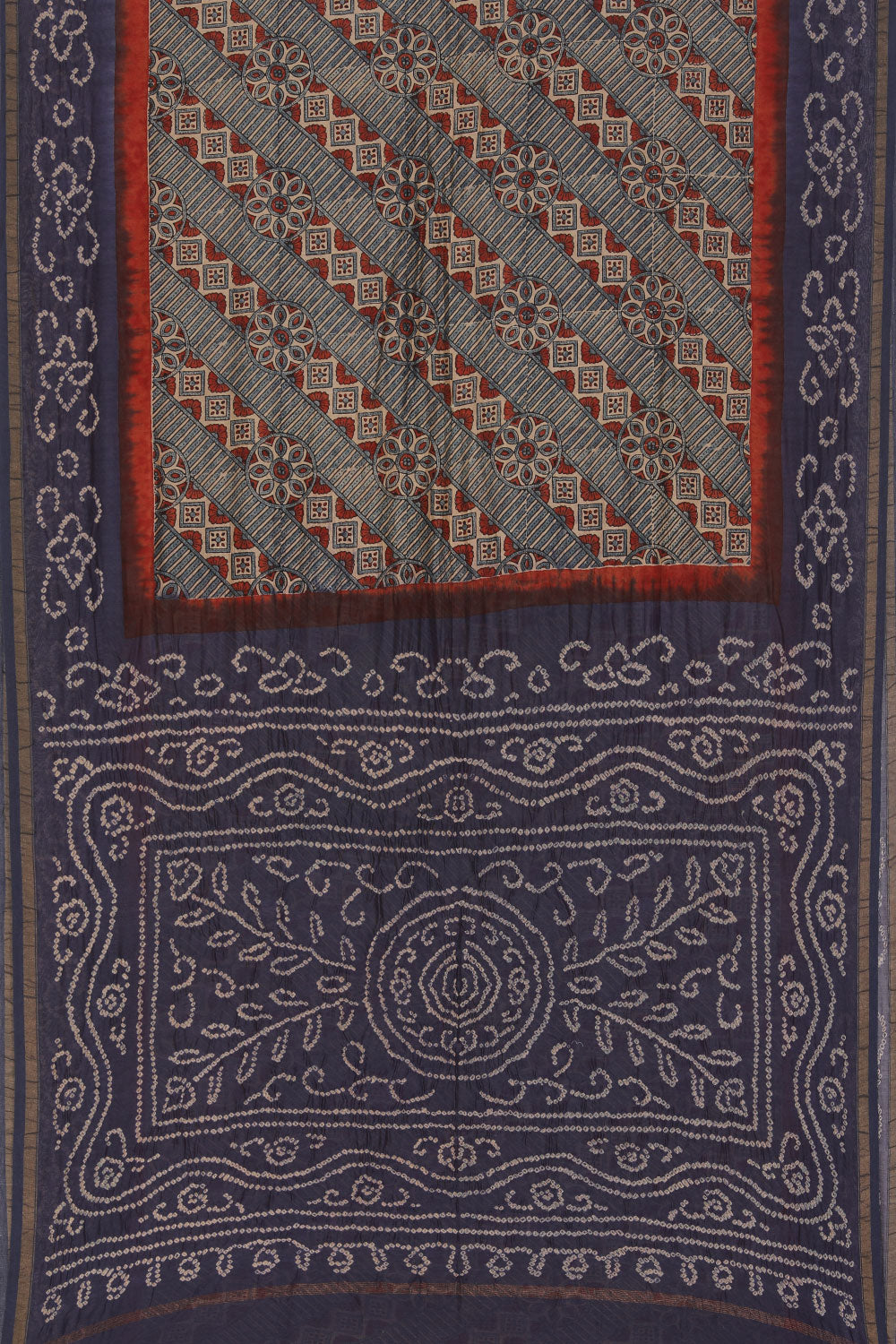 Collection of Contemporary Charm Bandhani Saree in a gallery layout