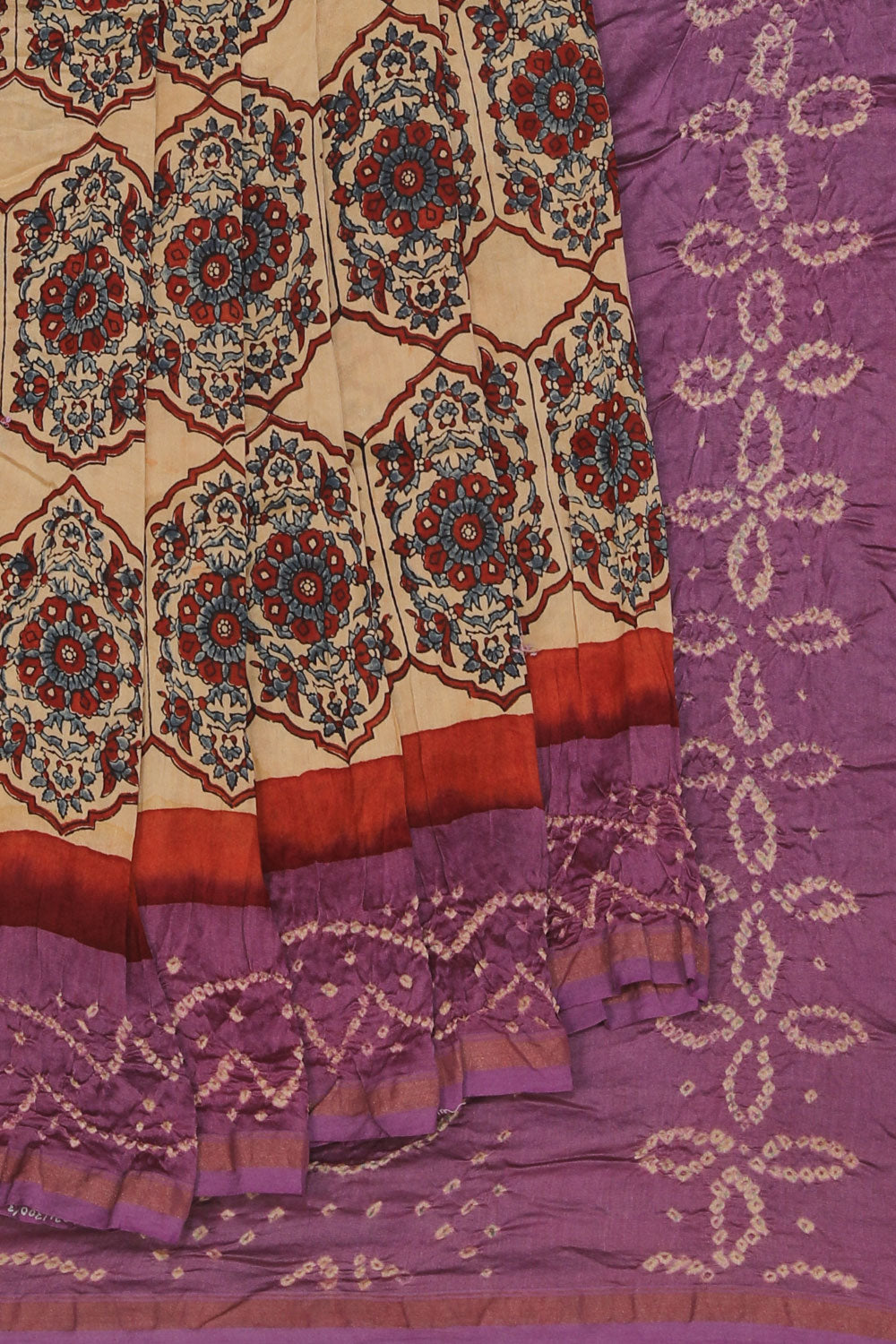 Collection of Contemporary Charm Bandhani Saree in a gallery layout