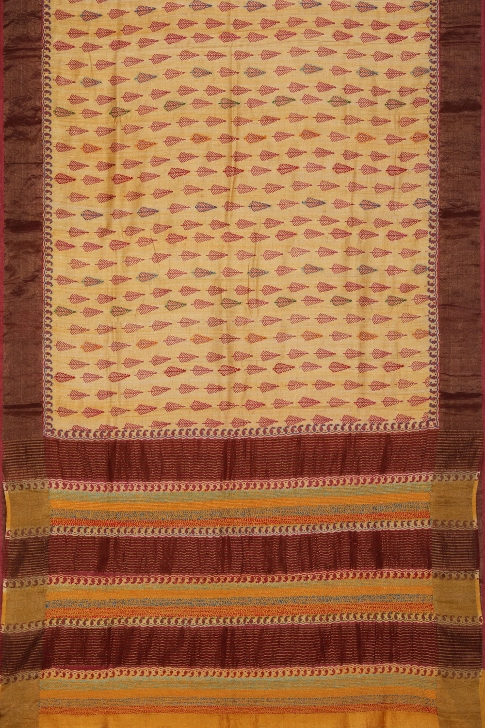 Collection of Kantha Embroidered Saree in a gallery layout