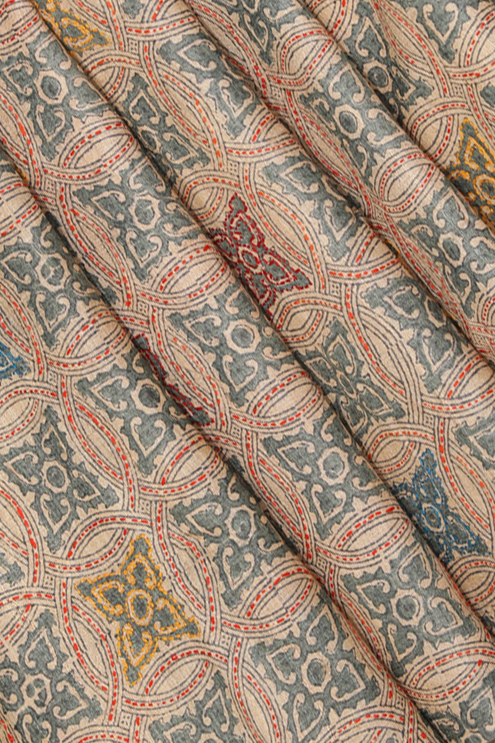 Image of Kantha Embroidered Saree