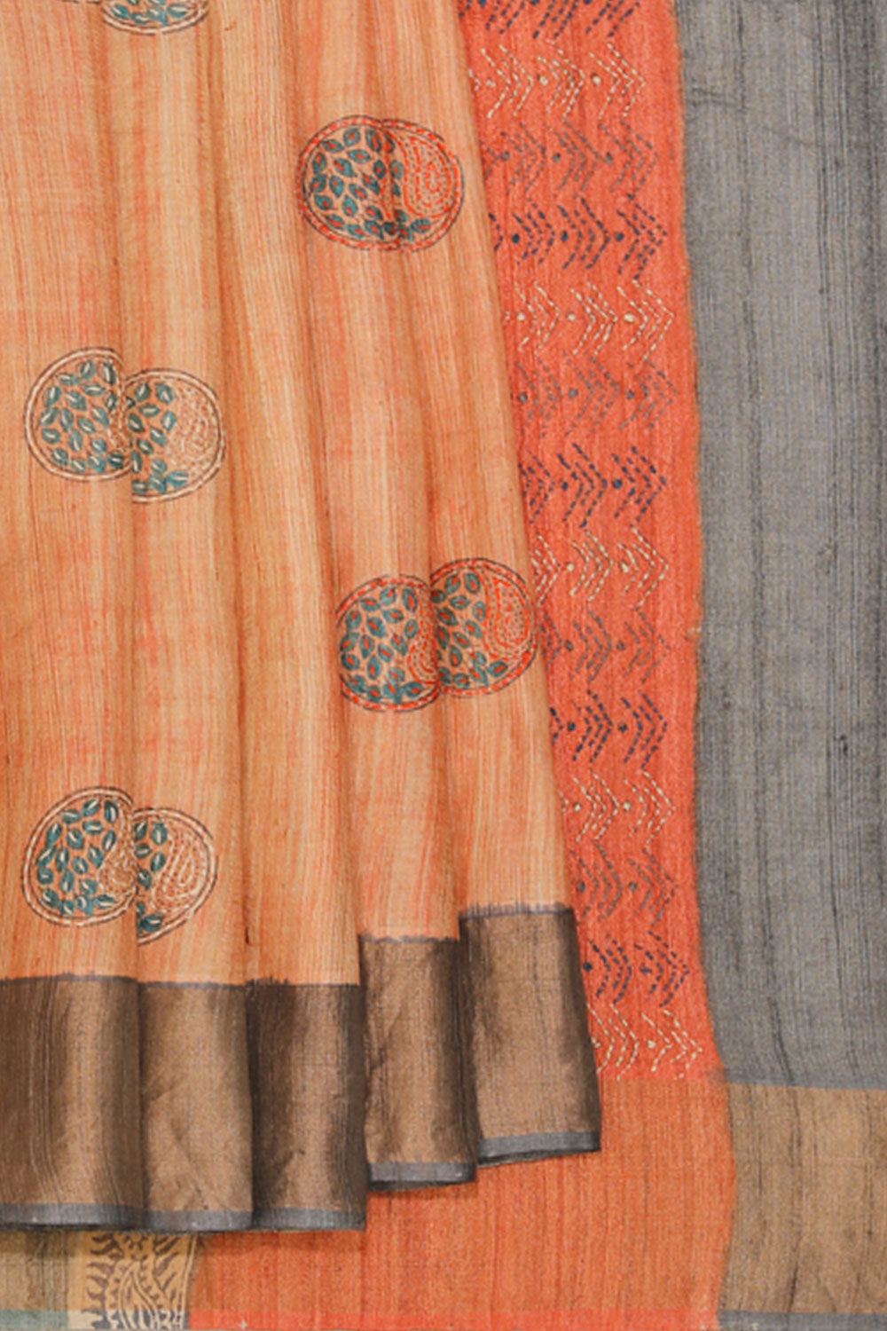 Collection of Kantha Embroidered Saree in a gallery layout