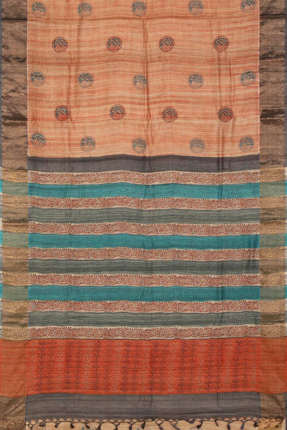 Image of Kantha Embroidered Saree