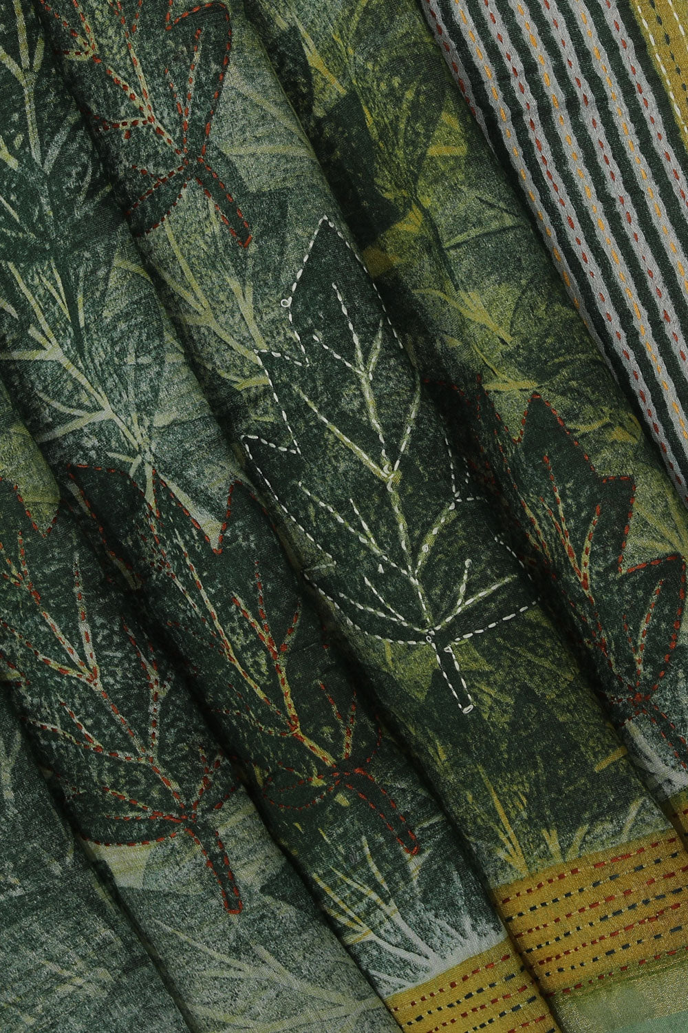 Image of Maheshwari Kantha Embroidered Saree