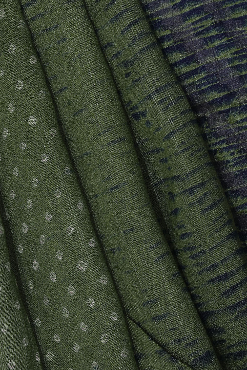 Collection of Contemporary Charm Green Saree in a gallery layout