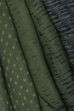 Collection of Contemporary Charm Green Saree in a gallery layout