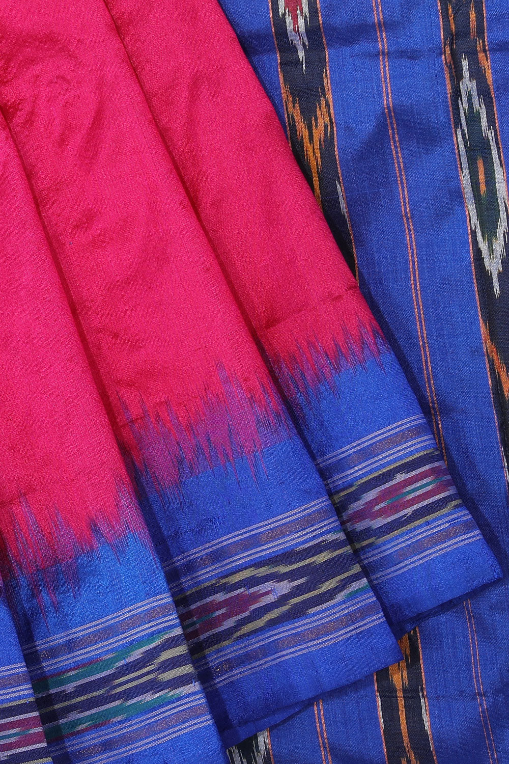 Collection of Pochampally-Silk Pink Saree-Pink in a gallery layout