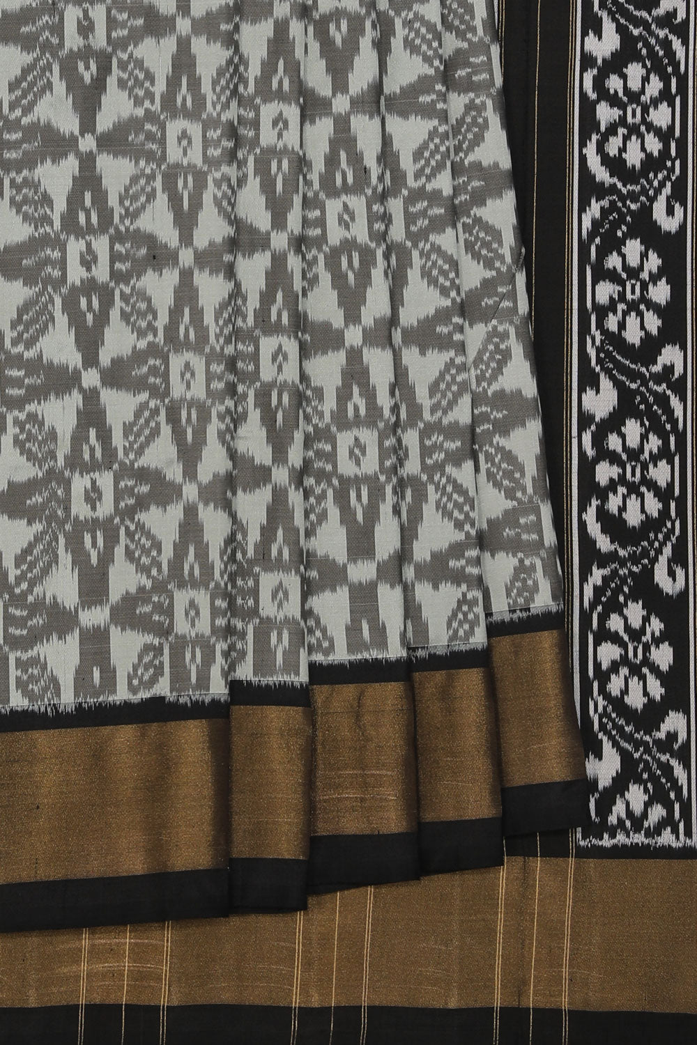 Collection of Pochampally-Silk Grey Saree in a gallery layout