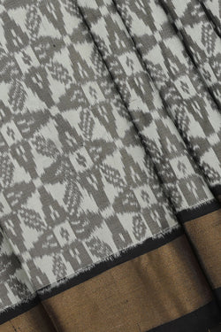 Collection of Pochampally-Silk Grey Saree in a gallery layout