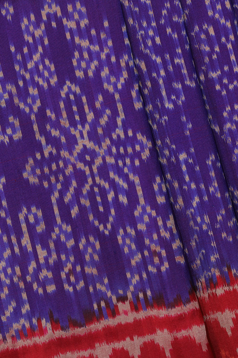 Image of Pochampally Silk Ikat Violet Saree