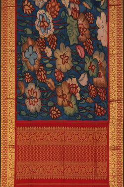 Image of Pen Kalamkari Dupatta With Kanchi Border