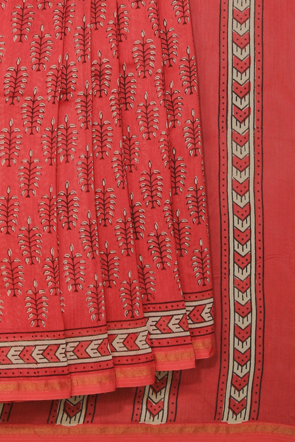 Collection of Chanderi Bagru Printed Saree in a gallery layout