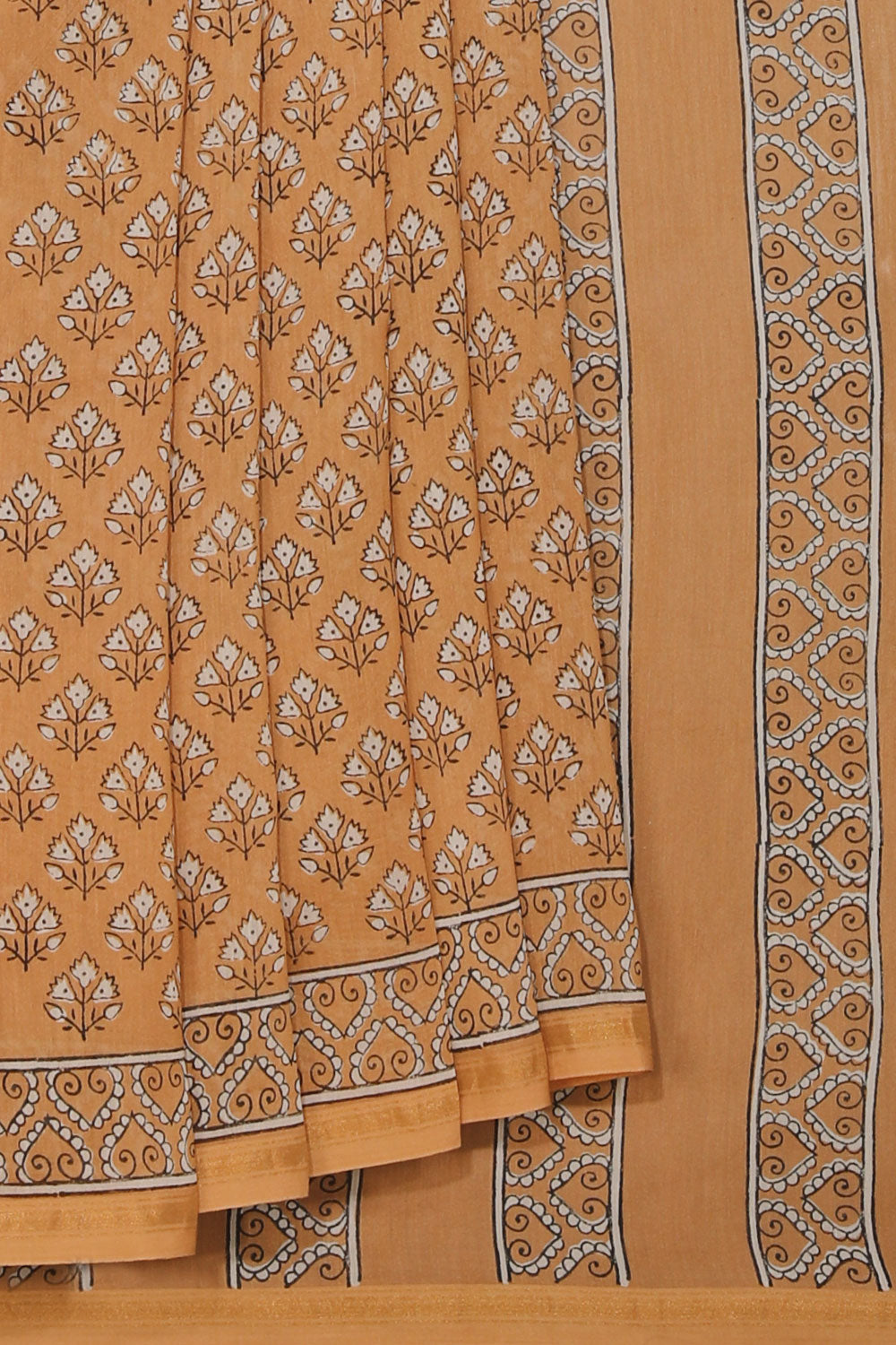 Collection of Chanderi Bagru Printed Saree in a gallery layout