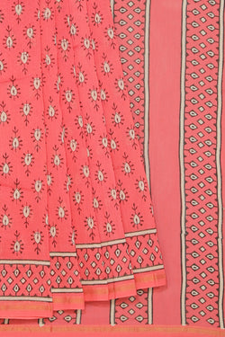 Collection of Chanderi Bagru Printed Saree in a gallery layout