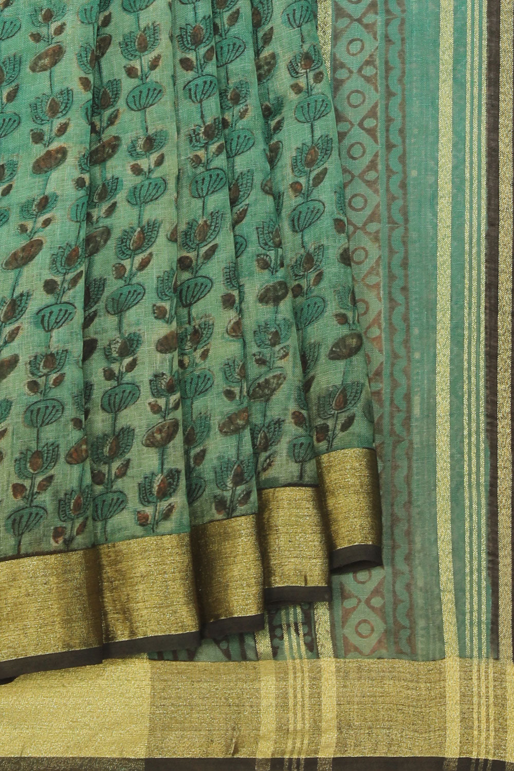 Collection of Linen Flowers Printed Saree in a gallery layout