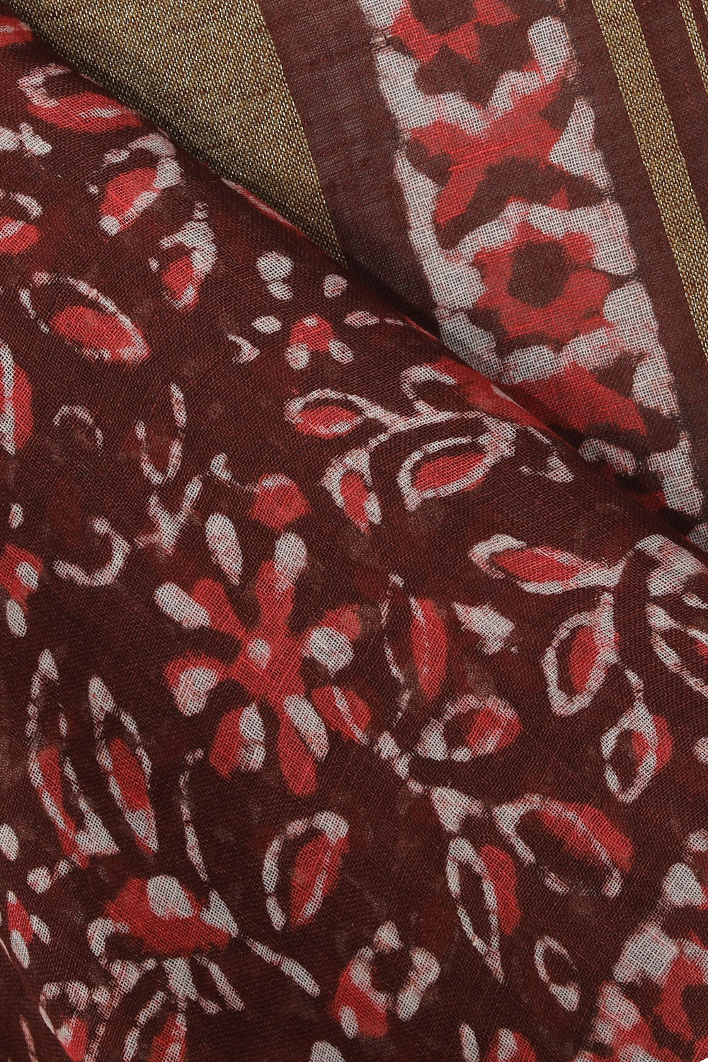 Image of Linen Floral Printed Saree
