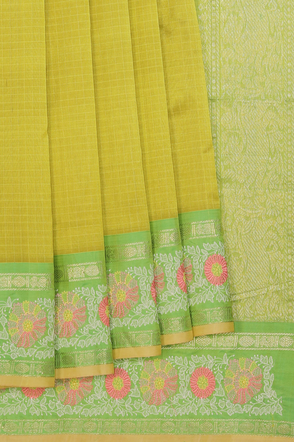 Collection of Simple Yet Elegant Green Saree in a gallery layout