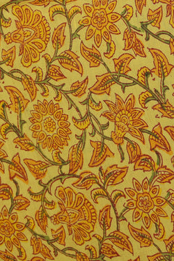 Collection of Mangalgiri Floral Printed Yellow Saree in a gallery layout