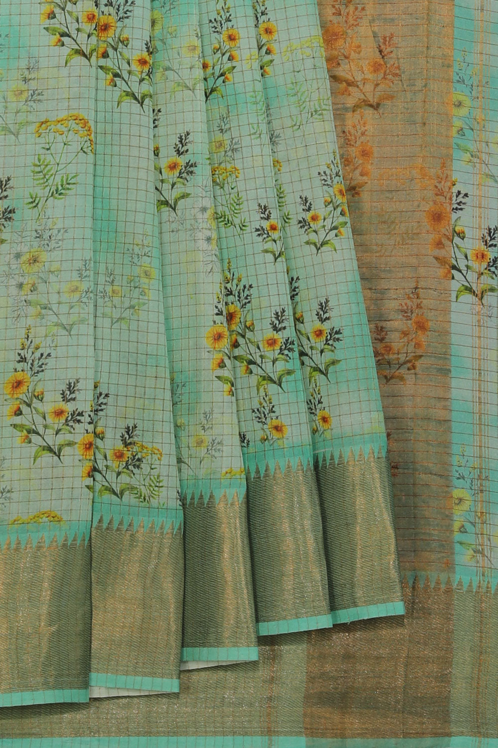 Collection of Mangalgiri Silk Printed Saree in a gallery layout