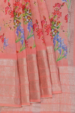 Collection of Mangalgiri Silk Printed Saree in a gallery layout