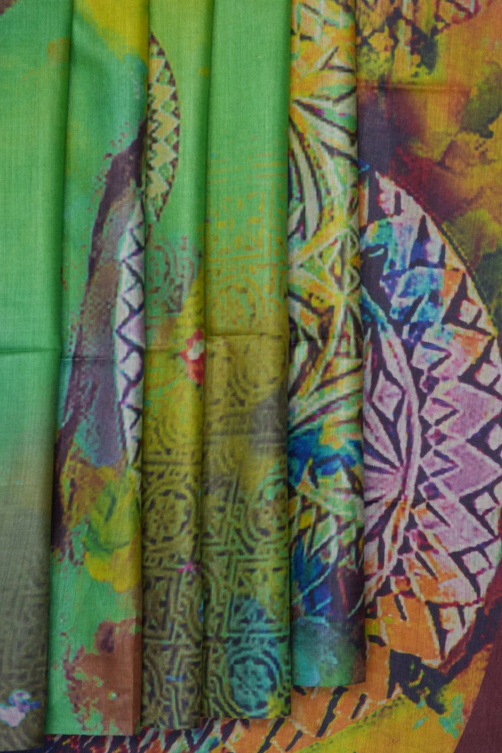 Image of Modern Art Desi Tussar Silk Saree